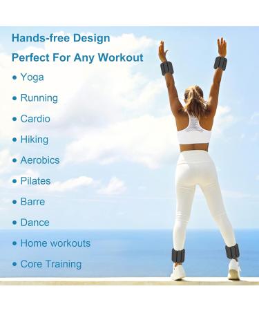 EU-Patient Portable Weight Cuffs - Set of 2 (0.5kg & 1kg) | Stylish Ankle Weights for Yoga Dance Aerobics Running - Perfect for Men & Women - Buy Online on GoSupps.com