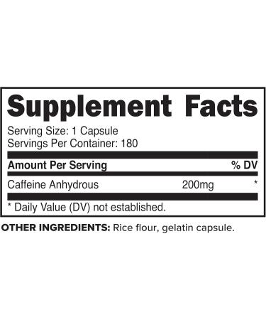 Primaforce Caffeine Pills 200mg - 180 Capsules | Fast International Shipping | Boost Energy & Focus - Buy Online on GoSupps.com