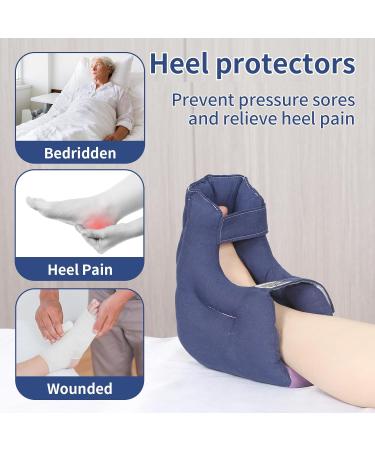 Small Heel Protector Cushion Pillow for Pressure Sores - Bedsores Relief 1 Count Navy Blue - Heel Protection - Buy Online on GoSupps.com
