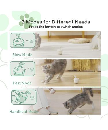 NWK Cat Laser Toy Rechargeable Cat Laser Pointer with 360 Irregular Rotation and Tumbler Design Fast & Slow Mode Available Automatic Cat Toy with Catnip for Indoor Cat (Green) S Green - Buy Online on GoSupps.com