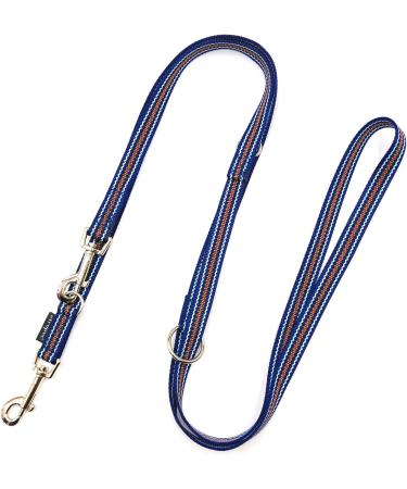 Premium Dog Linen Leash for Large Dogs - Available in 2m 2.40m 2.80m 3.50m and 5m | Africa Marine-Brown-Light Blue 25mm - Durable & Stylish - Buy Online on GoSupps.com