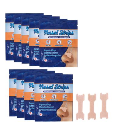 54pcs Nasal Strips Nasal Patch Nose Acupuncture Point Patch Nasal Congestion Relief Reduce Snoring Sleeping Elastic Nose Sticker Patches