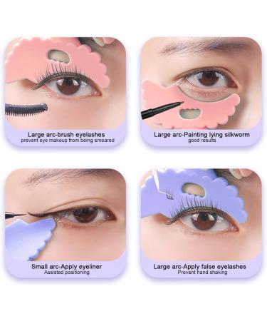 Eyeliner Stencils Soft Silicone Eyeshadow Stencil Eyeliner Applicator Tool with Tail Scoop Multifunctional Eyeliner Tool Mascara Shield Eyeshadow Applicators for Beginners 2Pcs - Buy Online on GoSupps.com