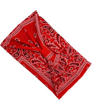 scicent Bandana Printed Headbands for Women Red Boho Hair Scarfs Soft Elastic Hair Bands Yoga Running Hair Wrap No Slip Head Band Fashion Hair Accessories for Girls 30 - Buy Online on GoSupps.com