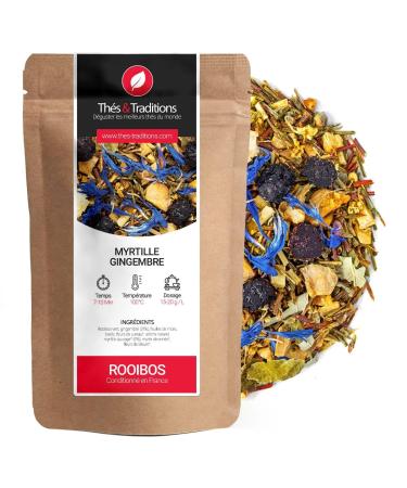 Th s & Traditions Rooibos Blueberry Ginger ORGANIC | Bag 100g Bulk | Certified Organic