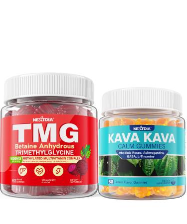 Nextdia Kava Kava Ashwagandha TMG Supplements Gummies 4Pack