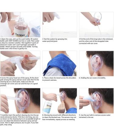 Nicoport A1B Ear Wax Removal Kit - Reusable & Safe Ear Cleaner for Kids, Adults, Elders - Effective Ear Wash System with 500ml Earmuffs - Buy Online on GoSupps.com