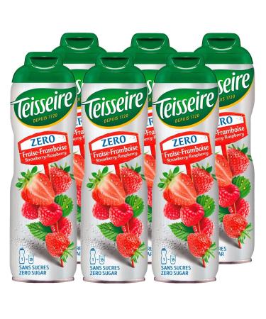 Teisseire Teisseire Strawberry Raspberry (Strawberry - Raspberry) Zero - Sugar Free for Refreshing Drinks - 6 x 600ml