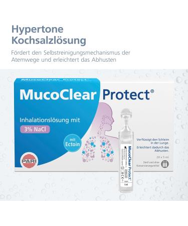 Mucoclear Protect Inhalation Solution - 20 Individual Dose Containers (5ml) | Liquefies Lung Mucus | International Shipping Available - Buy Online on GoSupps.com