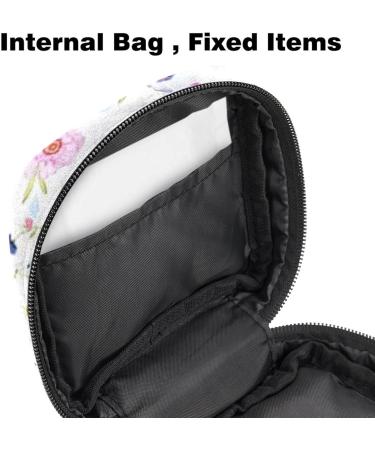 Menstrual Pad Bag with Zipper - Floral Pattern Ladies Napkin Pouch & Tampon Collection Bag for Women & Girls - Buy Online on GoSupps.com