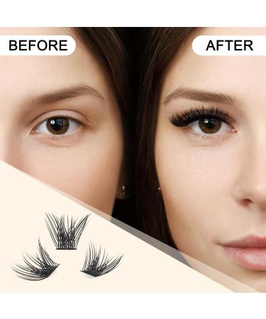 Quewel 14mm Individual Eyelashes - Natural Matte Mega C Curl | Fluffy DIY Eyelash Extensions | 1 Piece Pack - Buy Online on GoSupps.com