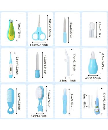 Blendura Care Set - 12-Piece Essential Equipment for Newborns | House & Travel Nail Set File & Baby Hair Brush - Blue - Buy Online on GoSupps.com