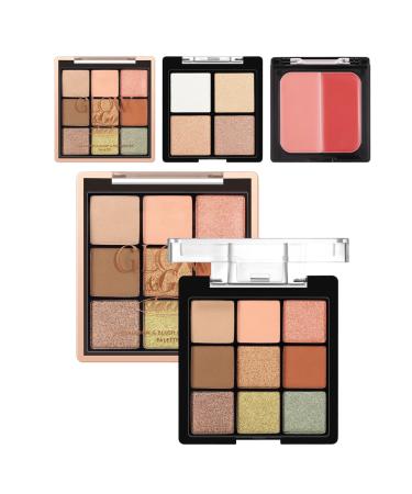 Palette de Fards Paupi res | Palette Visage avec Fard Joues et Illuminateur Cosm tiques Effets Satin s et Mats pour Peau Mature Soir es D placements Voyages # 02