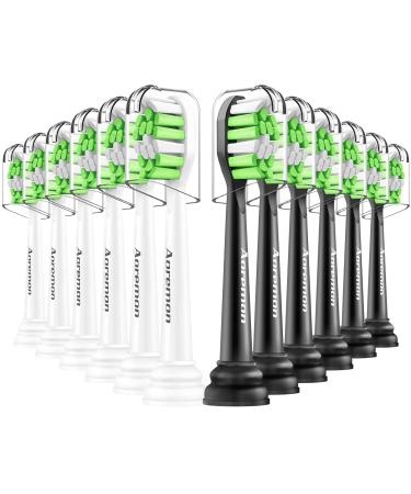 Aoremon Toothbrush Replacement Heads for Philips Sonicare Diamondclean HX6064/65 HX6062/95 and Other Snap-on Sonicare Electric Toothbrush, 12 Pack - Buy Online on GoSupps.com