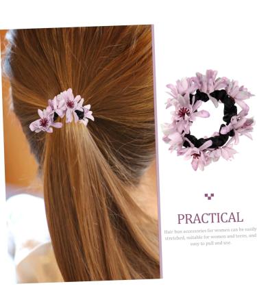 minkissy Artificial Flower Women's Hair Tie Elastic Hair Ties Rope Hair Ring Hair Scrunchies Colored Hair Ties Scrunchy Hair Bands Hair Rope Head Modeling Bridesmaid Fabric Ponytail - Buy Online on GoSupps.com