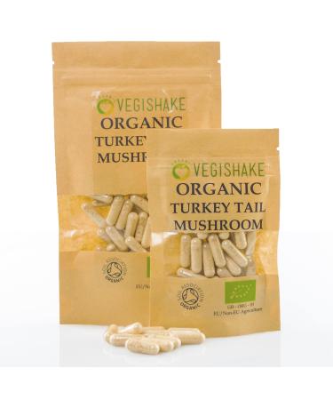 Organic Mushroom HPMC Capsules 600mg Polysaccharides Immune Vegan Kosher Halal (60 Capsules)