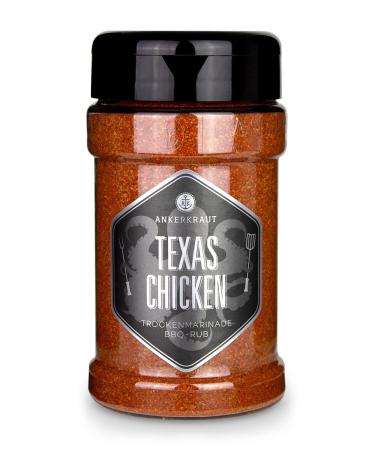 Ankerkraut Texas Chicken BBQ RUB spice mix for chicken wings chicken and pulled chicken with salt pepper onion and garlic 230 g in the spreader - Buy Online on GoSupps.com