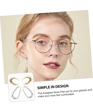2 Pairs Glasses Nose Pads - Comfortable Nose Saddle Bridge Cushions for Eyewear | Transparent Zinc Alloy Sunglasses Frame Pads - Portable & Durable - Buy Online on GoSupps.com