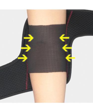 Adjustable Tennis Elbow Brace Strap - Elbow Support Sleeve for Joint Pain Relief | Ideal for Weightlifting & Sports - 62cm Black - Buy Online on GoSupps.com