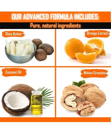 Wild Orange Walnut Beard Soap - Natural Beard Wash & Shampoo - Exfoliating Scrub for Men - Shea Butter & Coconut Oil - 1 Bar - Father's Day Gift - Buy Online on GoSupps.com