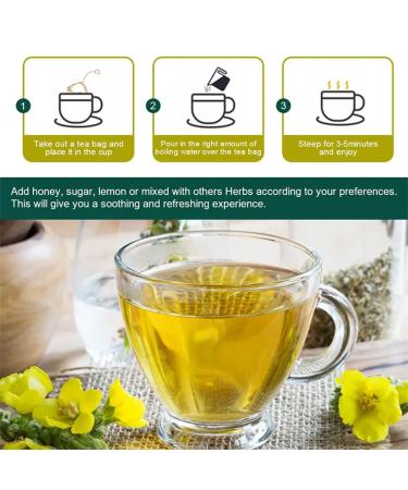 Mullein Leaf Tea Bags - Herbal Mullein Tea 3.17oz (30 Bags) for Immune Support & Natural Wellness - Buy Online on GoSupps.com