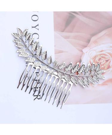 Shop Inilbran Boho Silver Leaf Hair Comb | Vintage Bridal Hair Accessories for Weddings & Bridesmaids - Buy Online on GoSupps.com