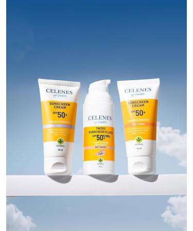 CRX NORDIC AB Celenes by Sweden Herbal Sunscreen SPF50+ AntiAging Avocado Oil & Vitamin E Water Resistant Mineral & Organic Sun Filters No White Residue Paraben & Fragrance Free 50ml - Buy Online on GoSupps.com