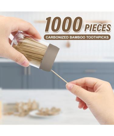 1000 Count Wooden Round Single-Point Toothpicks - Premium Quality for Catering & Home Use - YQ-1000 - Buy Online on GoSupps.com