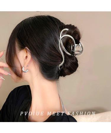 Punk Style Metal Silver Hair Claw Barrette - Irregular Hair Clip for Women, Hair Accessory 1Pcs - Buy Online on GoSupps.com