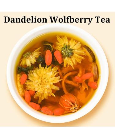 GodbTG Dandelion Wolfberry Tea Seven Natural Herbal Ingredients Organic Dandelion Root and Goji Berries Chrysanthemum 5 Packets 5 Bag - Buy Online on GoSupps.com