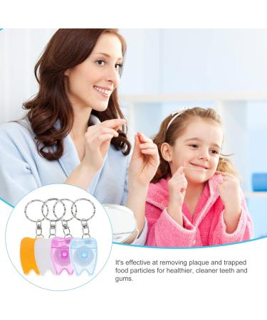 Milist Portable Mint Tooth Flap Set - 4 Mini Dental Floss Containers for Oral Hygiene - Keychain Tooth Rider (Random Color) - Buy Online on GoSupps.com