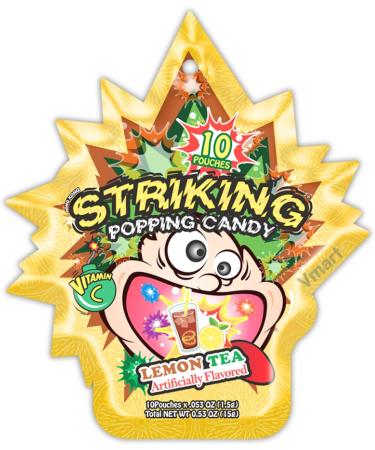 Striking Popping Candy Lemon Tea Flavour 15g (Pack of 4) - Buy Online on GoSupps.com