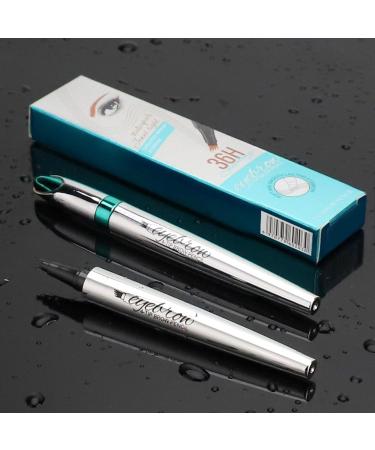 Eyebrow Pen Microblading Eyebrow Pencil Brow Pencil with fork Precise Brush-Tip Creates Natural Looking Brows Effortlessly Create Natural Hair Like Brows (Black) - Buy Online on GoSupps.com