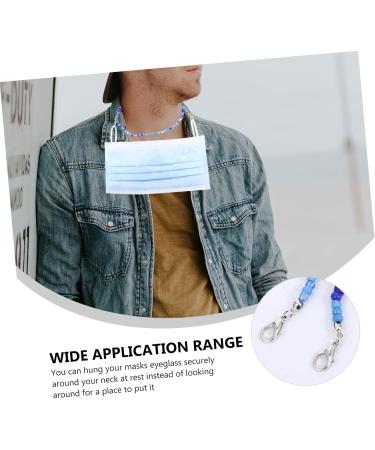 Clispeed 2 PC Adjustable Glasses Mask Chain Holder | Eyewear Band for Face Cover Sunglasses & Reading Glasses | 50cm Bead Chain Strap - Buy Online on GoSupps.com