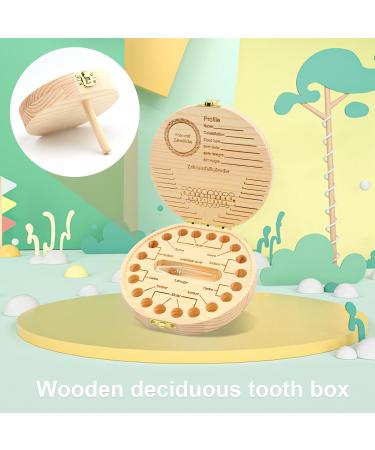 Baby Teeth Save Box - Wooden Milk Teeth Storage Organizer for Boys and Girls | Kids Memory Keepsake Box (B) - Buy Online on GoSupps.com