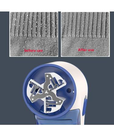 Blue Hair Ball Trimmer - Rechargeable Lint Shaver & Fabric Defuzzer | Portable Clothes Shaver for Sweaters - International Shipping - Buy Online on GoSupps.com