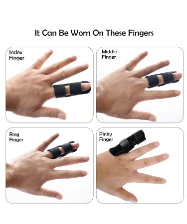 Trigger Finger & Mallet Finger Splints Set | Index & Ring Finger Straightener | 2pc Black Splint Kit - Buy Online on GoSupps.com