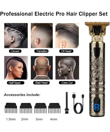 T9 LCD Electric Hair Clipper Trimmer for Men - Precision Shaving & Grooming Tool (Black) | International Shipping - Buy Online on GoSupps.com
