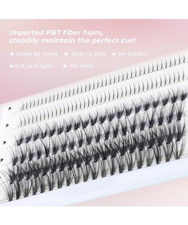 QEZEZA C Curl Volume Manga Lash Clusters | Individual Eyelash Extensions for DIY | 20D 0.07mm 6-16MIX - Buy Online on GoSupps.com