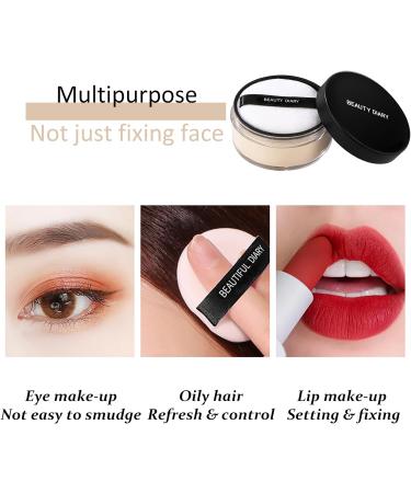 Translucent Loose Setting Powder - Matte & Lightweight Long-lasting Makeup for Oil Control - Waterproof Formula with Powder Puff - Full Coverage Pressed Powder (03) - Buy Online on GoSupps.com