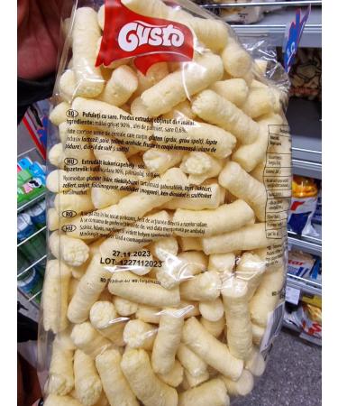 Gusto Pufuleti 45g Salty Plain Corn Puffs Romanian Corn Snack Delicious Salted Corn Flips (Gusto Pufuleti 45g 10 Pack) Gusto Pufuleti 45g 45.00 g (Pack of 10) - Buy Online on GoSupps.com