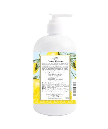 CAPRI ESSENTIALS Hand Soap Liquid Natural Household Cleaning Supplies Gentle Plant Based Aromatic Hand Wash with a Blend of Essential Oils Removes Dirt & Grime Lemon Verbena Scent 16 FL Oz 1 Count (Pack of 1) - Buy Online on GoSupps.com