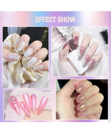 White Pearl Chrome Nail Powder - Shiny & Fine Glitter for Long-lasting Nail Art Decorations - Buy Online on GoSupps.com