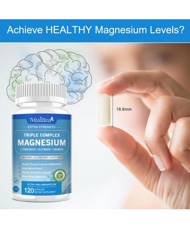 Max Absorption Magnesium L-Threonate Complex 2000mg - Nerv Calm & Mood Support Supplement - 120 Count - Buy Online on GoSupps.com