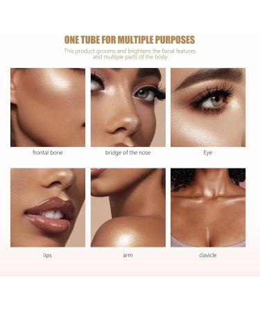 Mimore Highlighter Highlighter Makeup Highlighter Professional Makeup Highlighter Highlight Face Cream Shimmer Contour Stick Beauty Take Anywhere (#2) - Buy Online on GoSupps.com