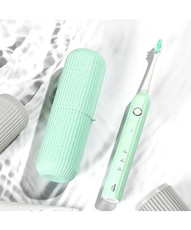 Portable Travel Toothbrush Cup & Case - Multifunctional Toothpaste Holder for Family Travel | Ample Capacity | Green - Buy Online on GoSupps.com