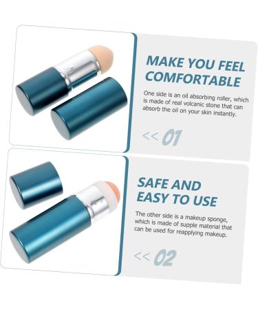 Angoily Volcanic Stone Oil-absorbing Ball Cleaning Tool Oil Control Facial Massager Beauty Egg Skin Care medium Blue - Buy Online on GoSupps.com