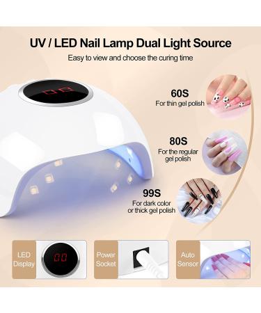 20pcs Gel Nail Polish Kit with 24W Nail Dryer Lamp - Professional Gel Manicure Set for Women and Girls - Buy Online on GoSupps.com