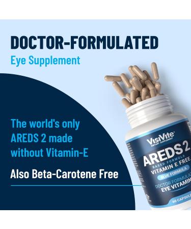 AREDS 2 Eye Vitamins - VisiVite Vitamins for Eye Health Without Vitamin E - Eye Vitamins for Seniors - Lutein and Zeaxanthin Supplements - 60 Capsules - Buy Online on GoSupps.com