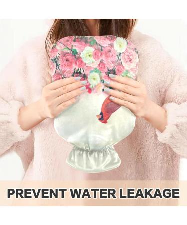 Hot Water Bottle 2L with Cover - Bird in Rose Garden | Pain Relief & Winter Hand Feet Warmer - Buy Online on GoSupps.com